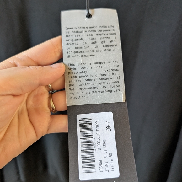 PierAntonio Gaspari Italian Poncho Style Pullover Sweater Taglia 50 US XL NEW - Picture 2 of 8